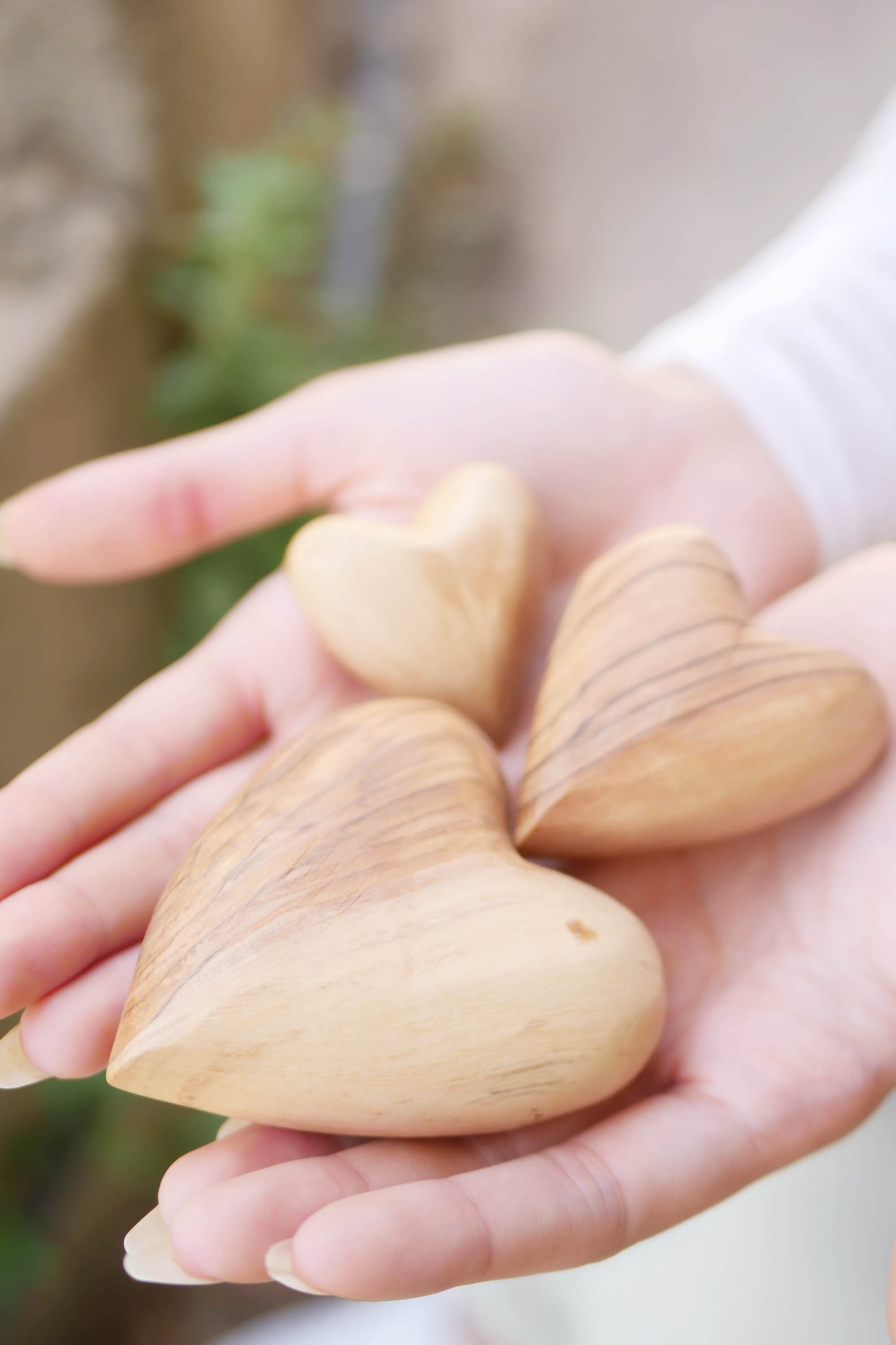 Forever Loved Olive Wood Hearts