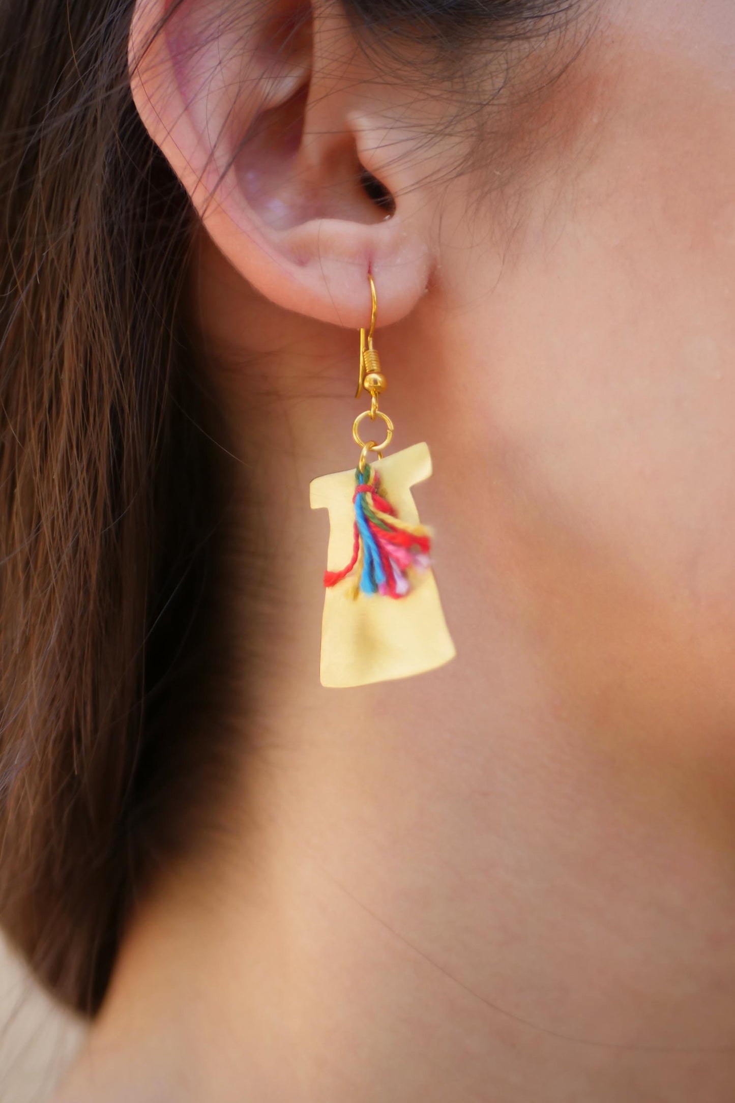 Fashion Forward Handmade Tassel Brass Earrings