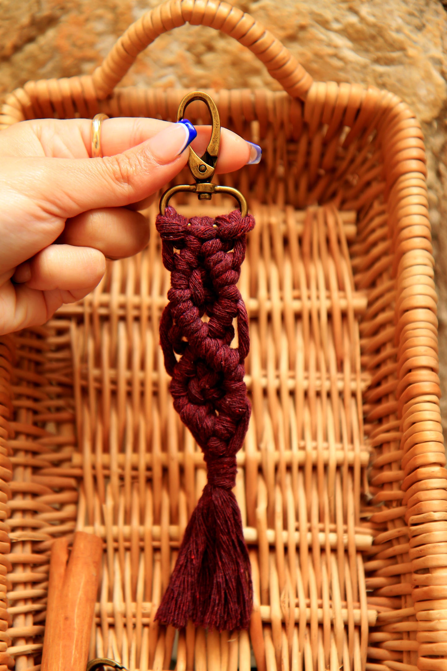 Macramé Weave Key Chain