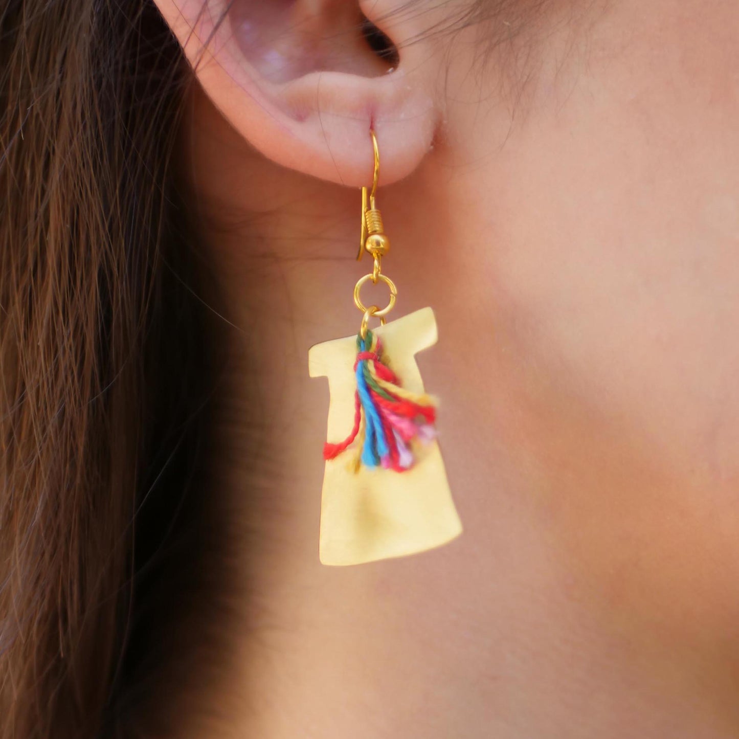 Fashion Forward Handmade Tassel Brass Earrings