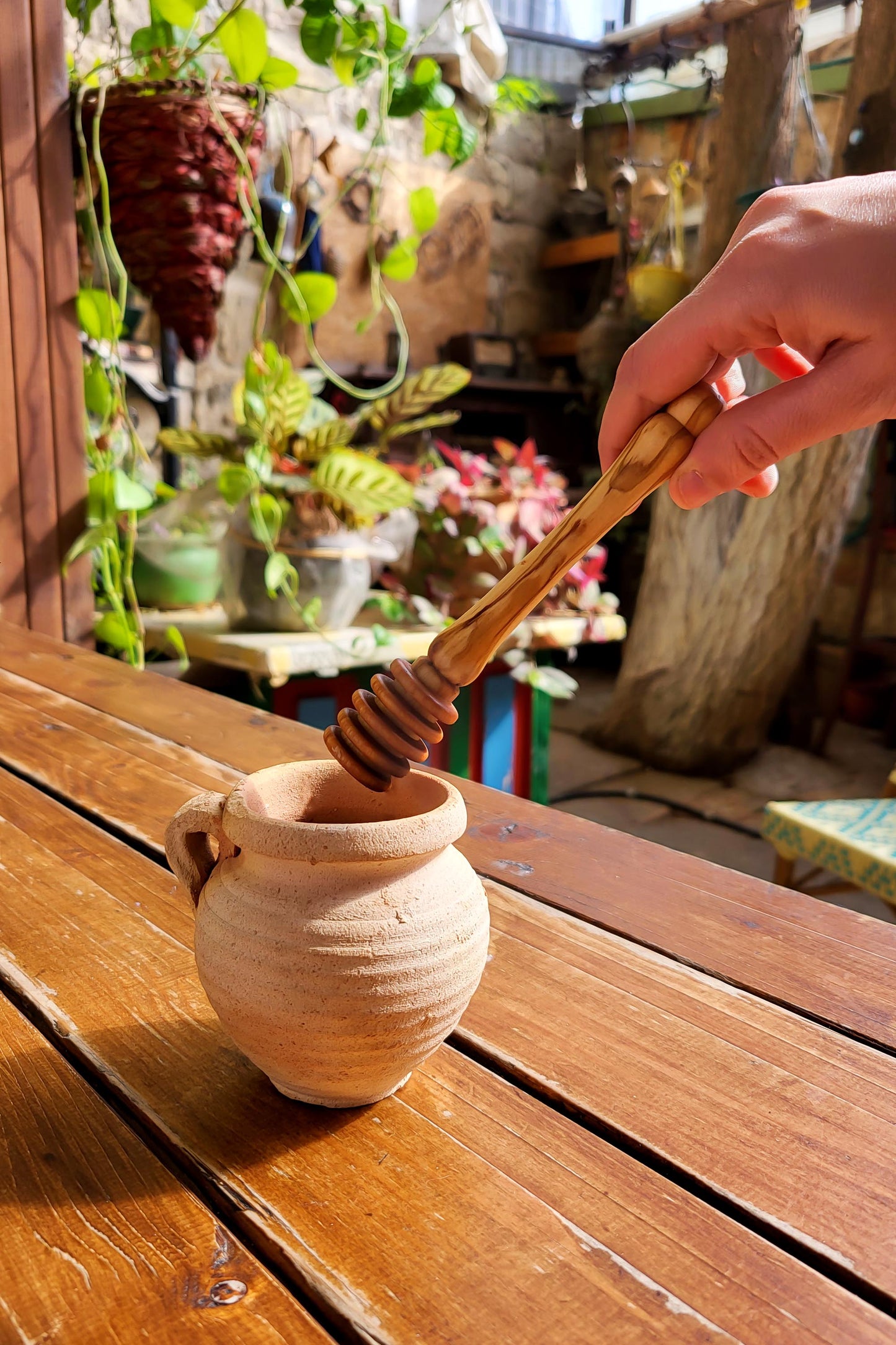 Olive Wood Honey Dipper