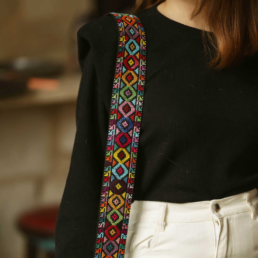 Mira's Embroidered Belt - Handmade