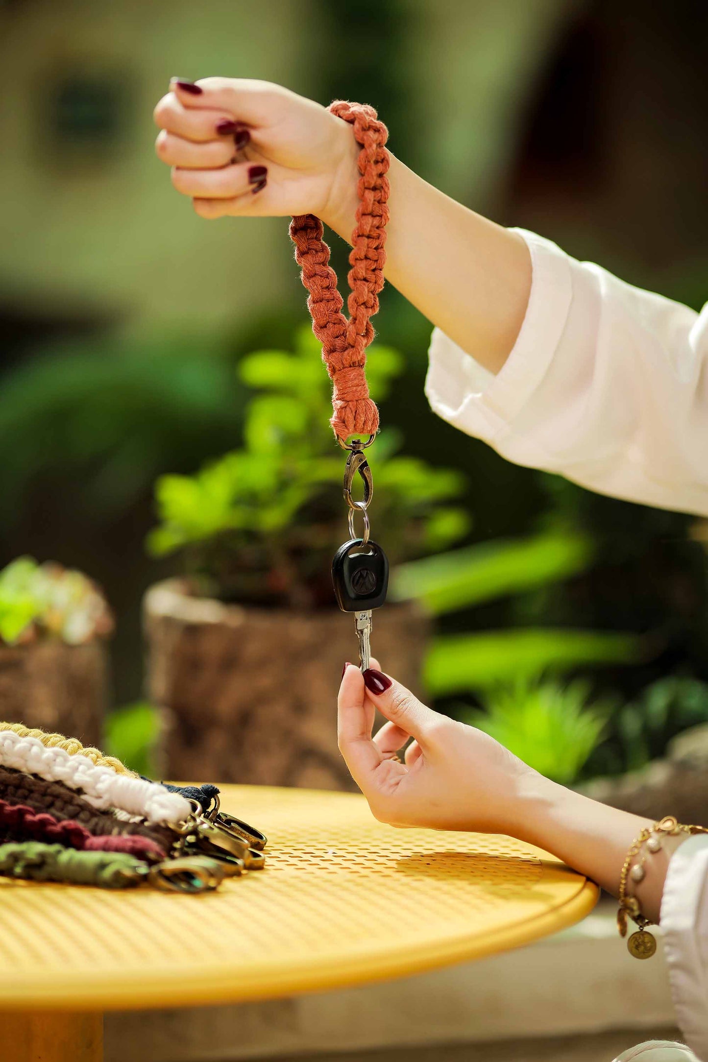 Key Chain Macramé Bracelet